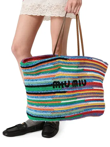 Miu Miu Women's Crochet Tote Bag | Thumbnail 4