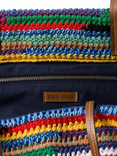 Miu Miu Women's Crochet Tote Bag | Thumbnail 7