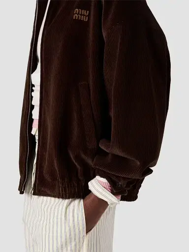 Miu Miu Women's Corduroy Blouson Jacket - Brown - Size 8 | Thumbnail 5 Miu Miu Women's Corduroy Blouson Jacket - Brown - Size 8 | Thumbnail 5