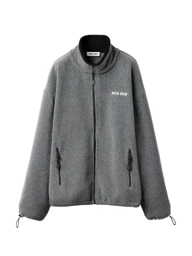 Miu Miu Women's Fleece Sweatshirt - Grey - Size Medium | Thumbnail 1 Miu Miu Women's Fleece Sweatshirt - Grey - Size Medium | Thumbnail 1