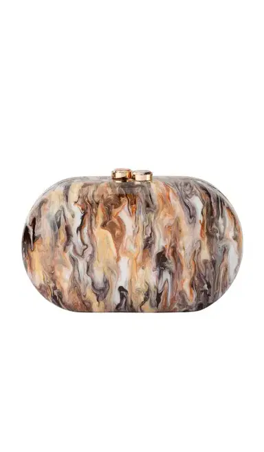 olga berg Maeve Marble Clutch | Thumbnail 2 olga berg Maeve Marble Clutch | Thumbnail 2
