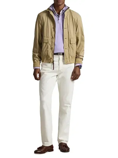 Polo Ralph Lauren Men's Gabardine Stand Collar Bomber Jacket - Khaki - Size XXL | Thumbnail 2 Polo Ralph Lauren Men's Gabardine Stand Collar Bomber Jacket - Khaki - Size XXL | Thumbnail 2