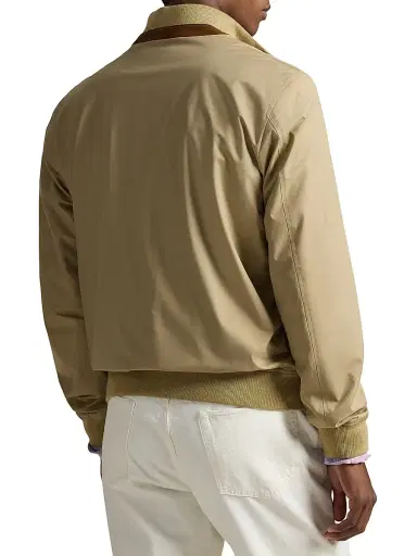 Polo Ralph Lauren Men's Gabardine Stand Collar Bomber Jacket - Khaki - Size XXL | Thumbnail 4 Polo Ralph Lauren Men's Gabardine Stand Collar Bomber Jacket - Khaki - Size XXL | Thumbnail 4
