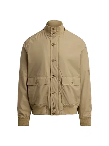 Polo Ralph Lauren Men's Gabardine Stand Collar Bomber Jacket - Khaki - Size XXL | Thumbnail 1 Polo Ralph Lauren Men's Gabardine Stand Collar Bomber Jacket - Khaki - Size XXL | Thumbnail 1