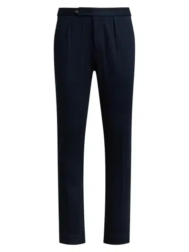 Polo Ralph Lauren Men's Pleated-Front Knit Mesh Sport Trousers - Navy - Size 36 | Thumbnail 1