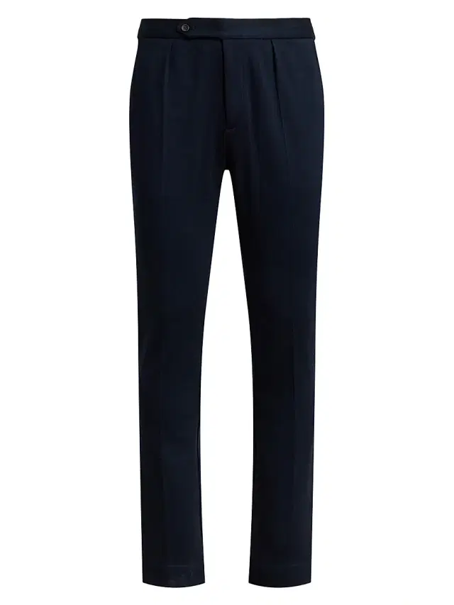 Polo Ralph Lauren Men's Pleated-Front Knit Mesh Sport Trousers - Navy
