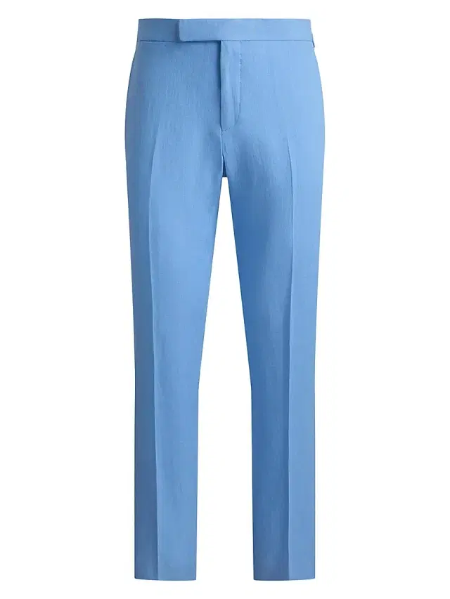 Polo Ralph Lauren Men's Solid Linen Pants - Sky Blue