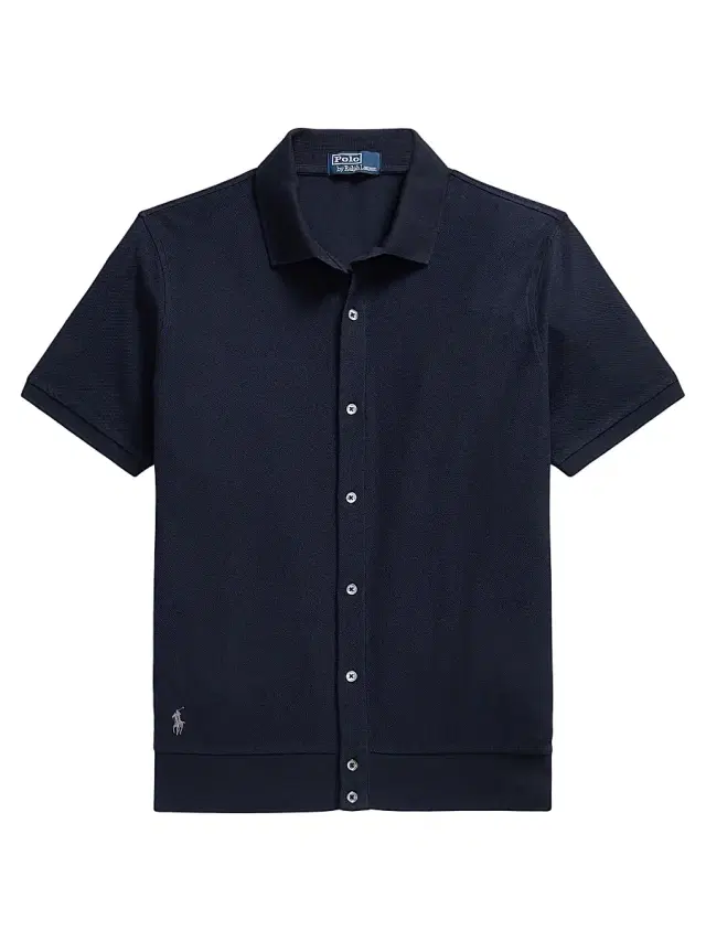 Polo Ralph Lauren Men's Honeycomb-Knit Cotton Polo Shirt - Aviator Navy