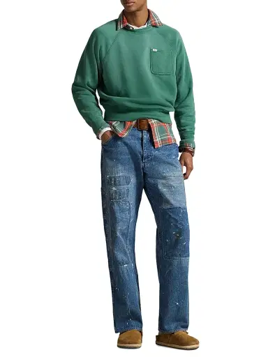 Polo Ralph Lauren Men's Seasonal Fleece Cotton-Blend Sweatshirt - Antique Green - Size XXL | Thumbnail 2 Polo Ralph Lauren Men's Seasonal Fleece Cotton-Blend Sweatshirt - Antique Green - Size XXL | Thumbnail 2