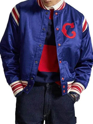 Polo Ralph Lauren Men's Cubs Cotton-Blend Satin Bomber Jacket - Fall Royal - Size XXL | Thumbnail 2 Polo Ralph Lauren Men's Cubs Cotton-Blend Satin Bomber Jacket - Fall Royal - Size XXL | Thumbnail 2