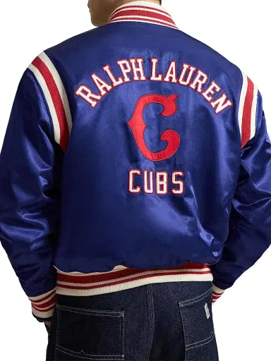 Polo Ralph Lauren Men's Cubs Cotton-Blend Satin Bomber Jacket - Fall Royal - Size XXL | Thumbnail 3 Polo Ralph Lauren Men's Cubs Cotton-Blend Satin Bomber Jacket - Fall Royal - Size XXL | Thumbnail 3