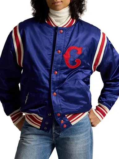 Polo Ralph Lauren Men's Cubs Cotton-Blend Satin Bomber Jacket - Fall Royal - Size XXL | Thumbnail 4 Polo Ralph Lauren Men's Cubs Cotton-Blend Satin Bomber Jacket - Fall Royal - Size XXL | Thumbnail 4