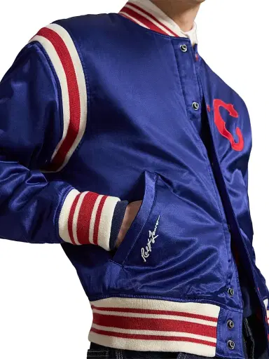 Polo Ralph Lauren Men's Cubs Cotton-Blend Satin Bomber Jacket - Fall Royal - Size XXL | Thumbnail 6 Polo Ralph Lauren Men's Cubs Cotton-Blend Satin Bomber Jacket - Fall Royal - Size XXL | Thumbnail 6