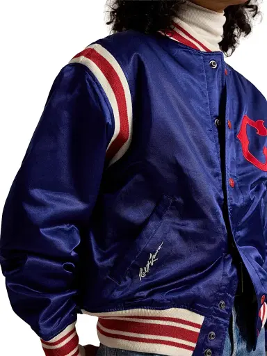 Polo Ralph Lauren Men's Cubs Cotton-Blend Satin Bomber Jacket - Fall Royal - Size XXL | Thumbnail 7 Polo Ralph Lauren Men's Cubs Cotton-Blend Satin Bomber Jacket - Fall Royal - Size XXL | Thumbnail 7
