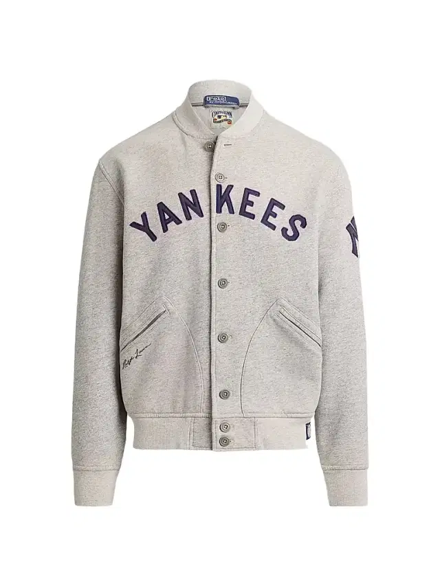 Polo Ralph Lauren Men's Yankees Vintage Fleece Bomber Jacket - Loft Heather