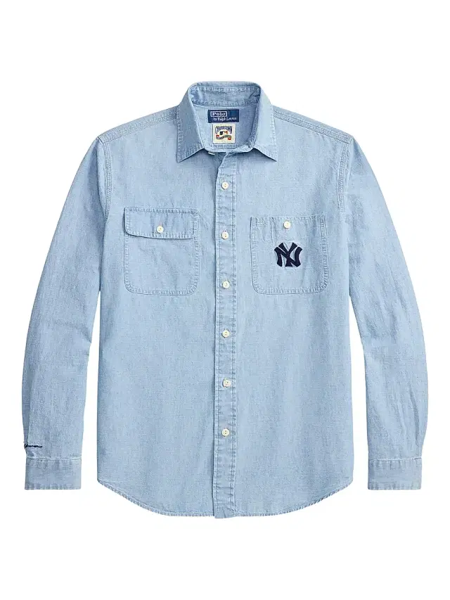 Polo Ralph Lauren Men's  x Yankees Chambray Shirt - Indigo