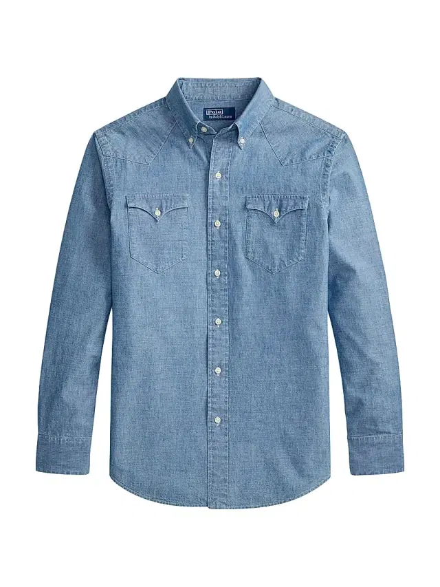 Polo Ralph Lauren Men's Chambray Button-Front Shirt - Medium Indigo