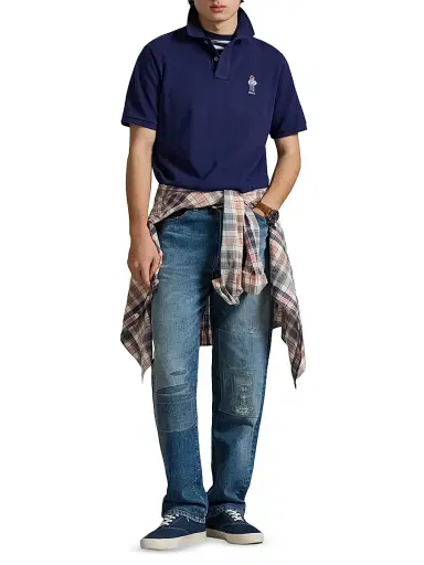 Polo Ralph Lauren Men's Artisan Cotton Mesh Polo Shirt | Thumbnail 2 Polo Ralph Lauren Men's Artisan Cotton Mesh Polo Shirt | Thumbnail 2