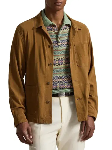 Polo Ralph Lauren Men's Suede Utility Jacket | Thumbnail 3 Polo Ralph Lauren Men's Suede Utility Jacket | Thumbnail 3