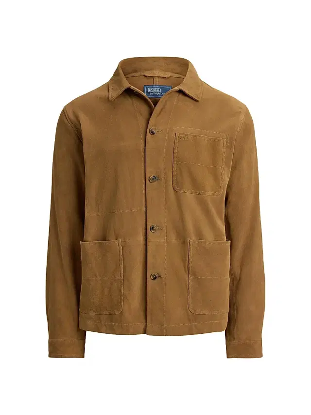 Polo Ralph Lauren Men's Suede Utility Jacket - Cafe Brown
