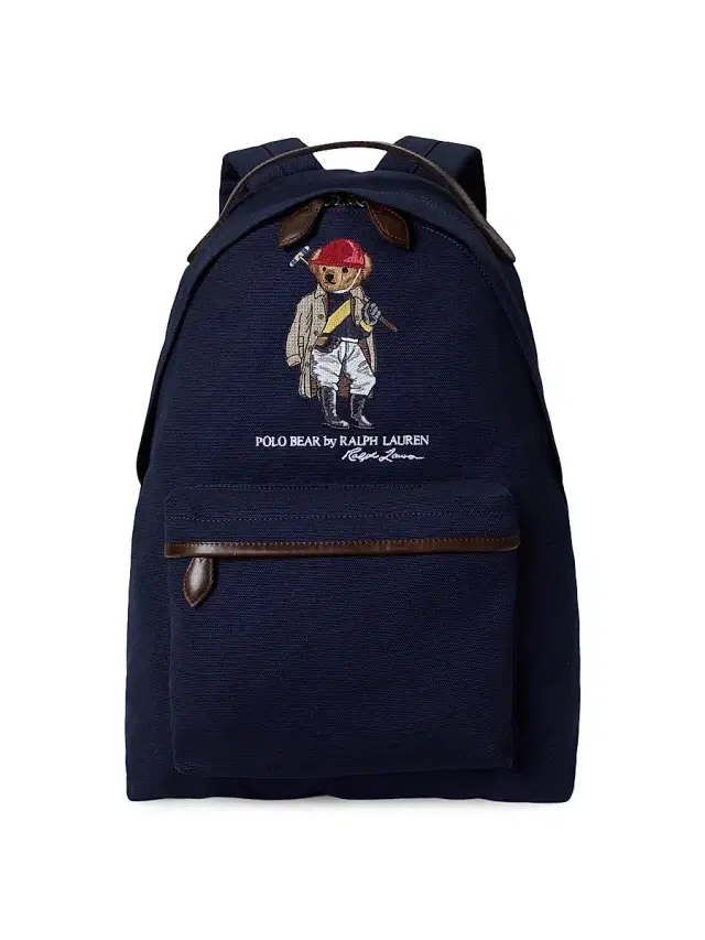 Polo Ralph Lauren Men's  Embroidered Polo Bear Cotton Canvas Backpack - Newport Navy