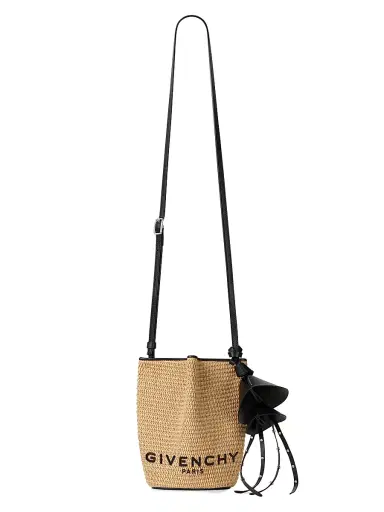 Givenchy Women's Nano Snap Bucket Bag in Raffia - Natural | Thumbnail 1