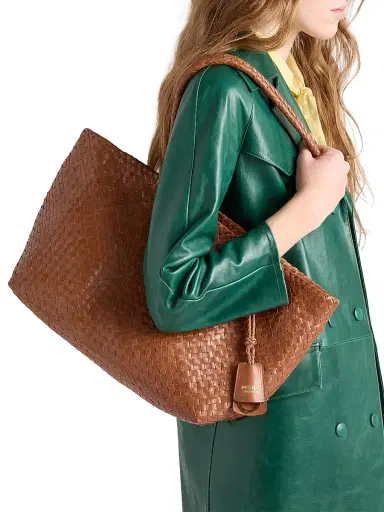 Prada Women's Leather Tote Bag - Brown | Thumbnail 3