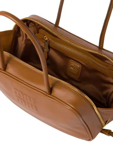 Miu Miu Women's Beau Leather Top-Handle Bag - Brown | Thumbnail 7
