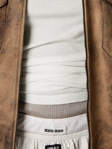 Miu Miu Women's Ribbed Knit Jersey Dress - White - Size Large | Thumbnail 5 Miu Miu Women's Ribbed Knit Jersey Dress - White - Size Large | Thumbnail 5