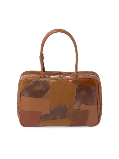 Miu Miu Women's Leather Patchwork Beau Top Handle Bag - Brown | Thumbnail 5 Miu Miu Women's Leather Patchwork Beau Top Handle Bag - Brown | Thumbnail 5