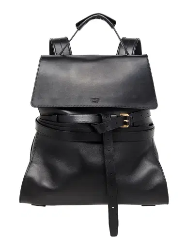 MOSCHINO Men's Tie Me Leather Backpack | Thumbnail 1 MOSCHINO Men's Tie Me Leather Backpack | Thumbnail 1