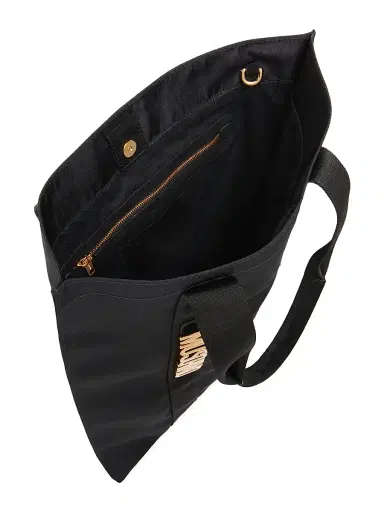 MOSCHINO Men's Logo Hardware Canvas Tote Bag - Black | Thumbnail 3 MOSCHINO Men's Logo Hardware Canvas Tote Bag - Black | Thumbnail 3