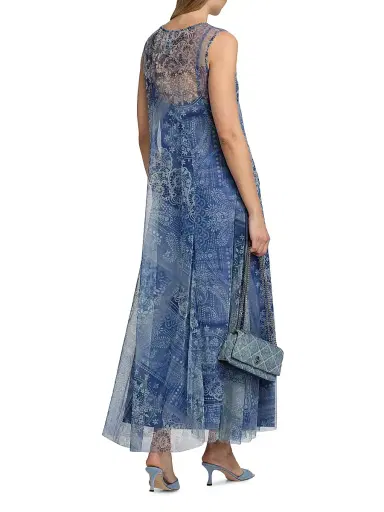 Johnny Was Women's Odalys Embroidered Printed Mesh Maxi Dress - Irina - Size Large | Thumbnail 5 Johnny Was Women's Odalys Embroidered Printed Mesh Maxi Dress - Irina - Size Large | Thumbnail 5