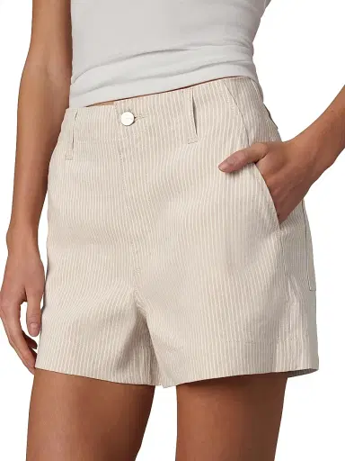 Joe's Jeans Women's The Karter Striped Linen-Blend Shorts - Micro Stripe | Thumbnail 3