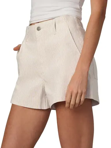 Joe's Jeans Women's The Karter Striped Linen-Blend Shorts - Micro Stripe | Thumbnail 6