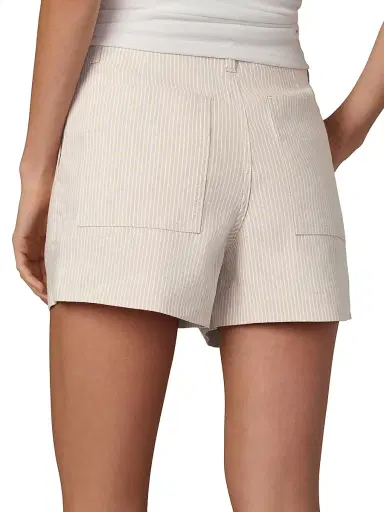 Joe's Jeans Women's The Karter Striped Linen-Blend Shorts - Micro Stripe | Thumbnail 7
