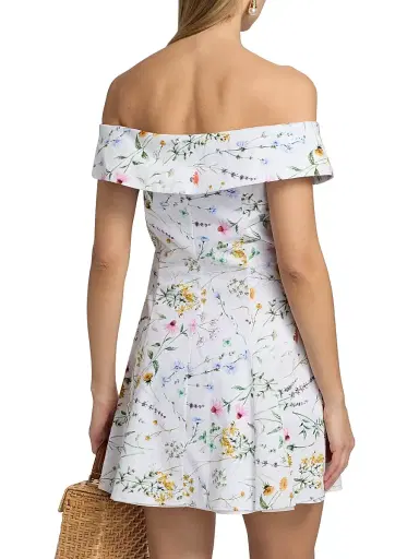 Peixoto Women's Adeline Floral Off-the-Shoulder Minidress - Wildflower - Size Large | Thumbnail 5
