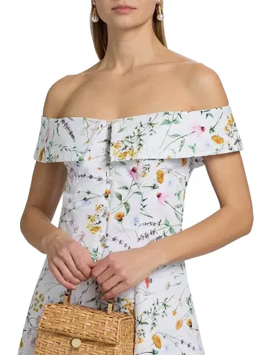 Peixoto Women's Adeline Floral Off-the-Shoulder Minidress - Wildflower - Size Large | Thumbnail 6
