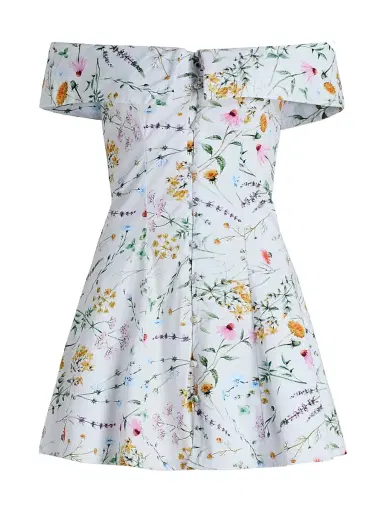 Peixoto Women's Adeline Floral Off-the-Shoulder Minidress - Wildflower - Size Large | Thumbnail 1