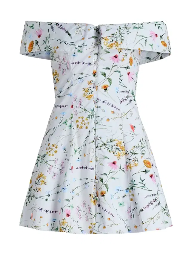 Peixoto Women's Adeline Floral Off-the-Shoulder Minidress - Wildflower