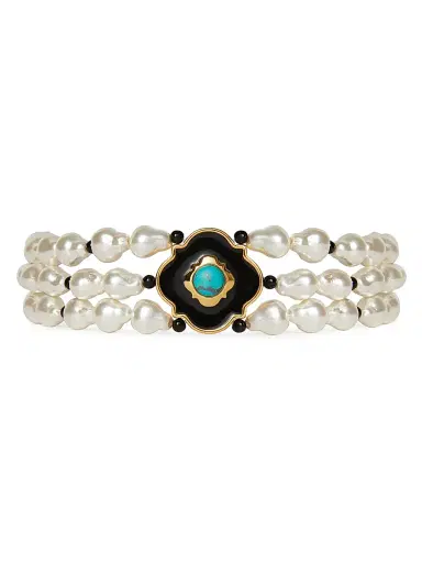 Lele Sadoughi Women's Biltmore Diana Triple Row Choker - Patina Green | Thumbnail 1 Lele Sadoughi Women's Biltmore Diana Triple Row Choker - Patina Green | Thumbnail 1