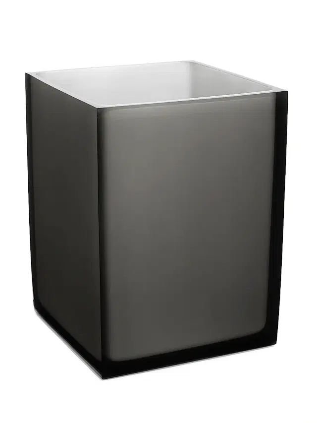Jonathan Adler Hollywood Acrylic Wastebasket - Smoke