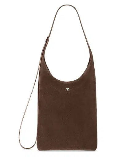 Courrèges Women's Melt Suede Tote Bag - Dark Bronze | Thumbnail 1