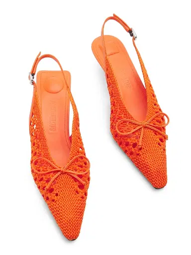 Jacquemus Women's Cubisto Woven Leather Slingback Pumps | Thumbnail 4 Jacquemus Women's Cubisto Woven Leather Slingback Pumps | Thumbnail 4