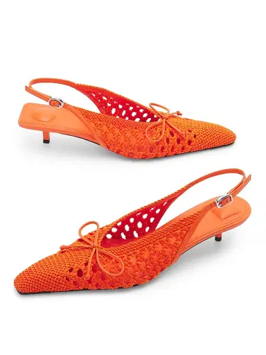 Jacquemus Women's Cubisto Woven Leather Slingback Pumps | Thumbnail 6 Jacquemus Women's Cubisto Woven Leather Slingback Pumps | Thumbnail 6