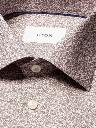 Eton Men's Slim-Fit Floral Twill Shirt - Purple - Size 17.5 | Thumbnail 6