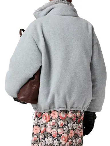 Miu Miu Women's Fleece Down Jacket - Grey - Size 6 | Thumbnail 3 Miu Miu Women's Fleece Down Jacket - Grey - Size 6 | Thumbnail 3