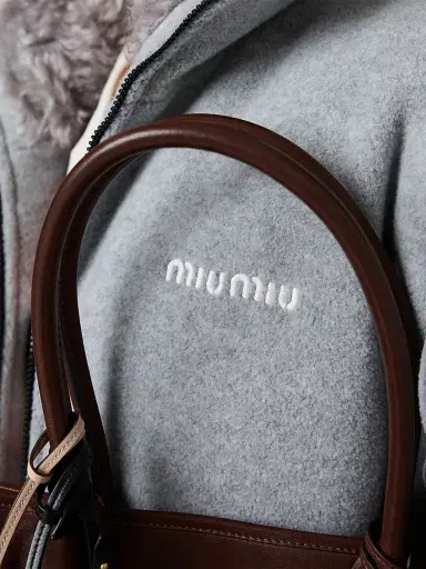 Miu Miu Women's Fleece Down Jacket - Grey - Size 6 | Thumbnail 5 Miu Miu Women's Fleece Down Jacket - Grey - Size 6 | Thumbnail 5