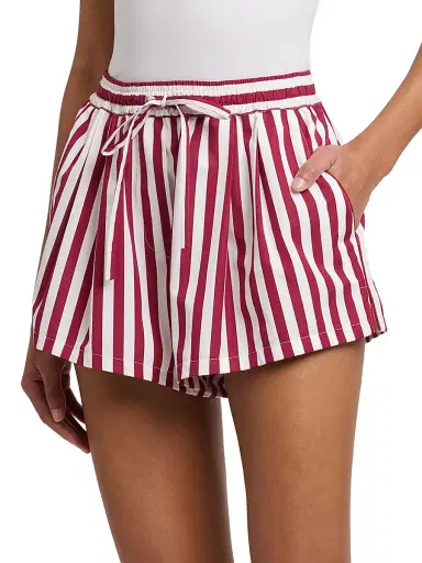 Dolce & Gabbana Women's Rigato Stripe Cotton-Silk Drawstring Shorts - Rigato - Size 12 | Thumbnail 4 Dolce & Gabbana Women's Rigato Stripe Cotton-Silk Drawstring Shorts - Rigato - Size 12 | Thumbnail 4