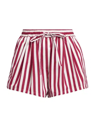 Dolce & Gabbana Women's Rigato Stripe Cotton-Silk Drawstring Shorts - Rigato - Size 12 | Thumbnail 1 Dolce & Gabbana Women's Rigato Stripe Cotton-Silk Drawstring Shorts - Rigato - Size 12 | Thumbnail 1